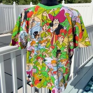 Disney Tokyo Resort Peter Pan T-Shirt Men’s Short Sleeve All Over Print